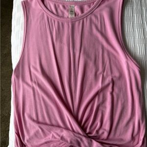 ALO Yoga Pink Sleeveless Tank Top with Stylish Ruching